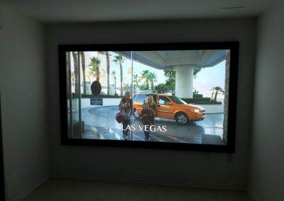 Projector installed in Home Theatre Room with 125" screen