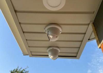 IP Turret Security Camera installed on Soffit