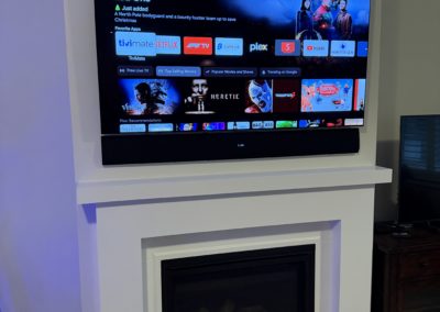TV Mounted Above Fireplace In Hamilton