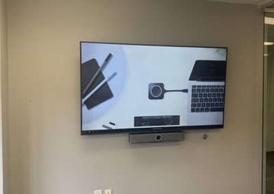TV logitech meetup installed in boardroom in Hamilton